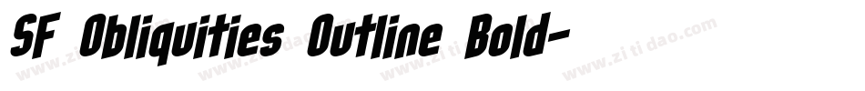 SF Obliquities Outline Bold字体转换